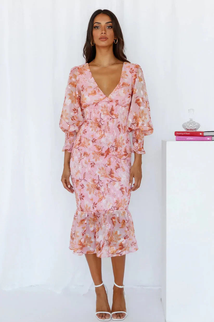 ISOTTA | ROBE MIDI À IMPRIMÉ FLEURI