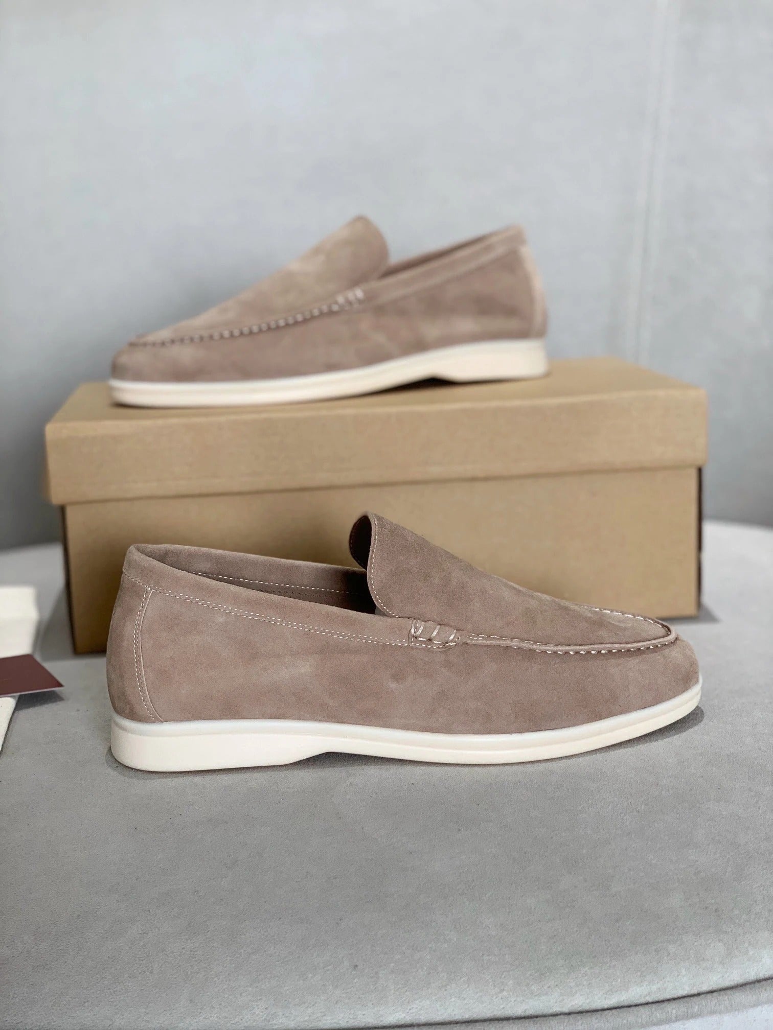 David™ - Chaussons pour hommes en cuir suédé